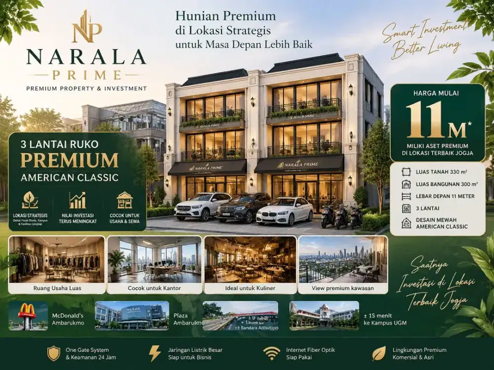 Dijual Ruko di Jogja Lokasi Premium Dekat Plaza Ambarukmo