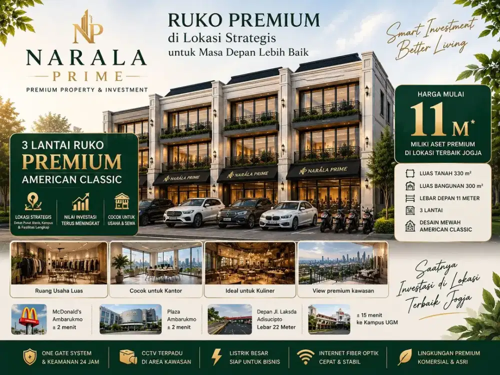 Dijual Ruko Strategis di Jogja Lokasi Dekat MCD Ambarukmo