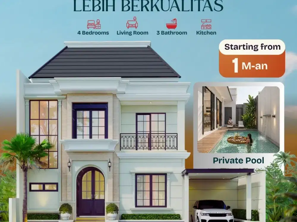 Dijual Rumah 2 Lantai di Jogja Bonus Kitchen Set Lokasi Jl Godean