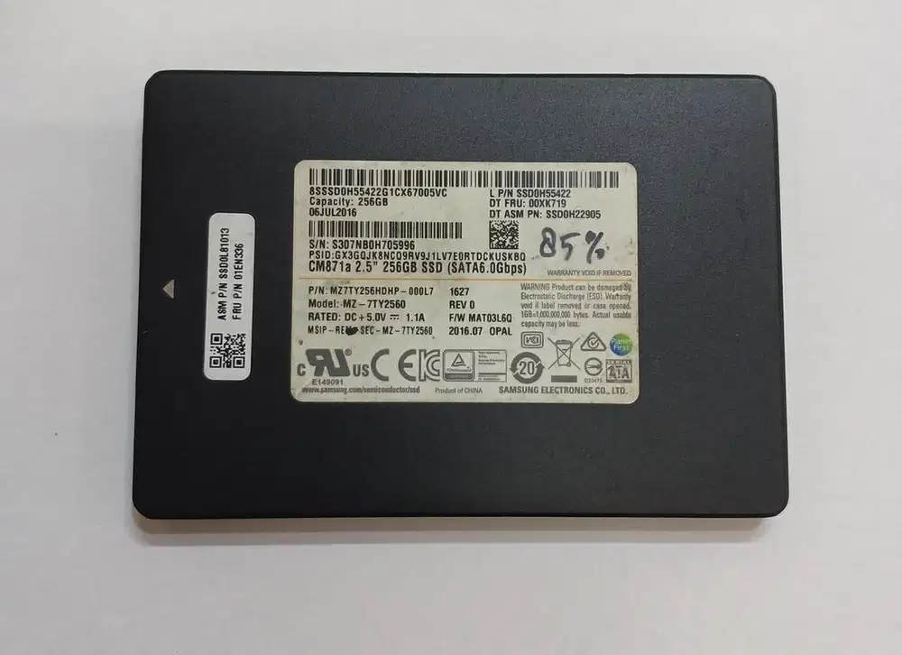 SSD SATA 2,5 INCH 256GB SECOND