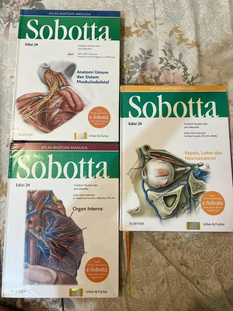 Sobotta atlas Anatomi Manusia Edisi 24 - 3 Volume Original, tersampul