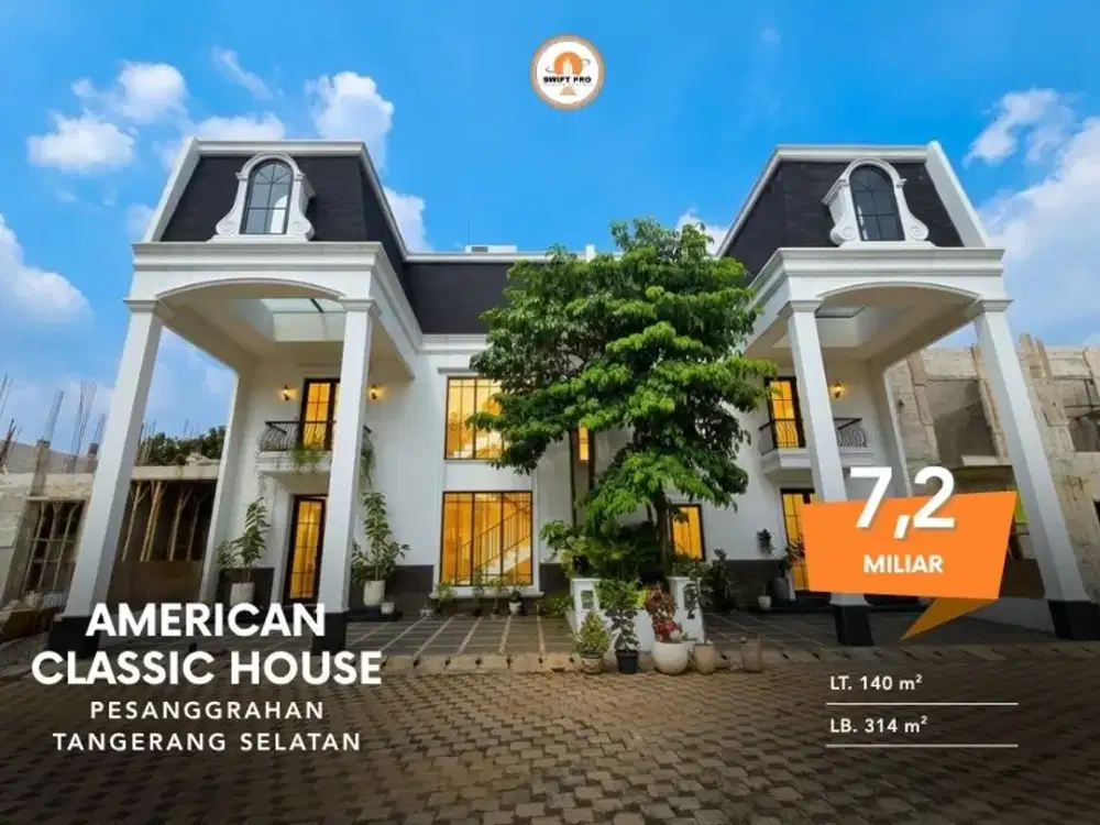 Dijual Rumah American Classic Full Furnished Pesanggrahan Jakarta Selatan