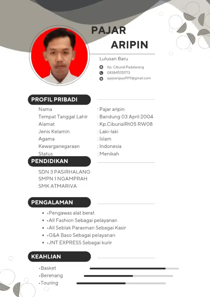 Sedang membutuhkan pekerjaan
