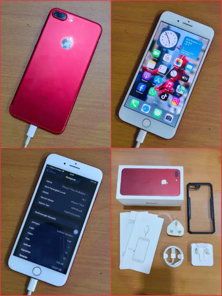 iPhone 7 Plus 128GB layak pakai bebas reset