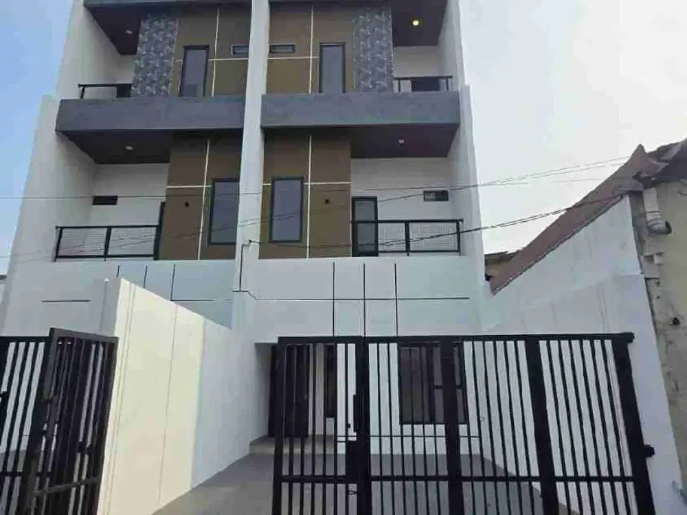 Dijual Rumah Baru, kav DKI, Cendana Meruya, bebas banjir, 5x20, 100 m2, 3 lt, 3+1 kt, 3+1