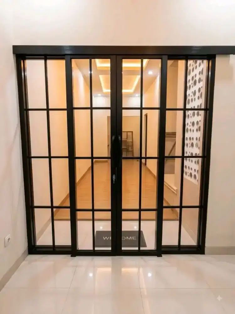 Pintu jendela aluminium kaca