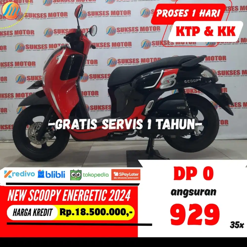 HONDA SCOOPY ENERGETIC 2024 KREDIT TANPA DP ANGSURAN SANGAT RENDAH