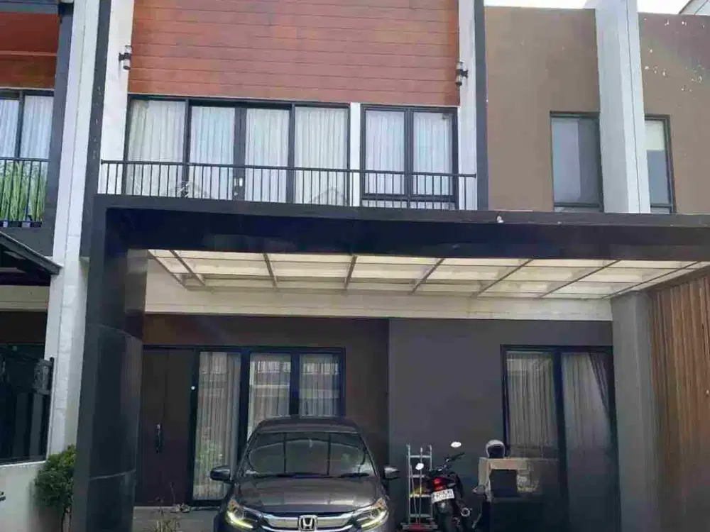 Rumah cluster modern 2 lantai semi furnished di familia urban mustika kaya padurenan bekasi