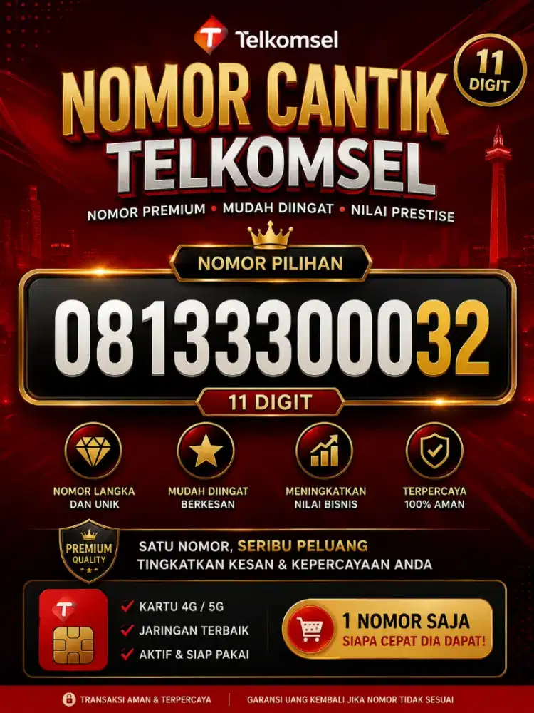 Nomer Cantik Simpati 11 digit 333000xx