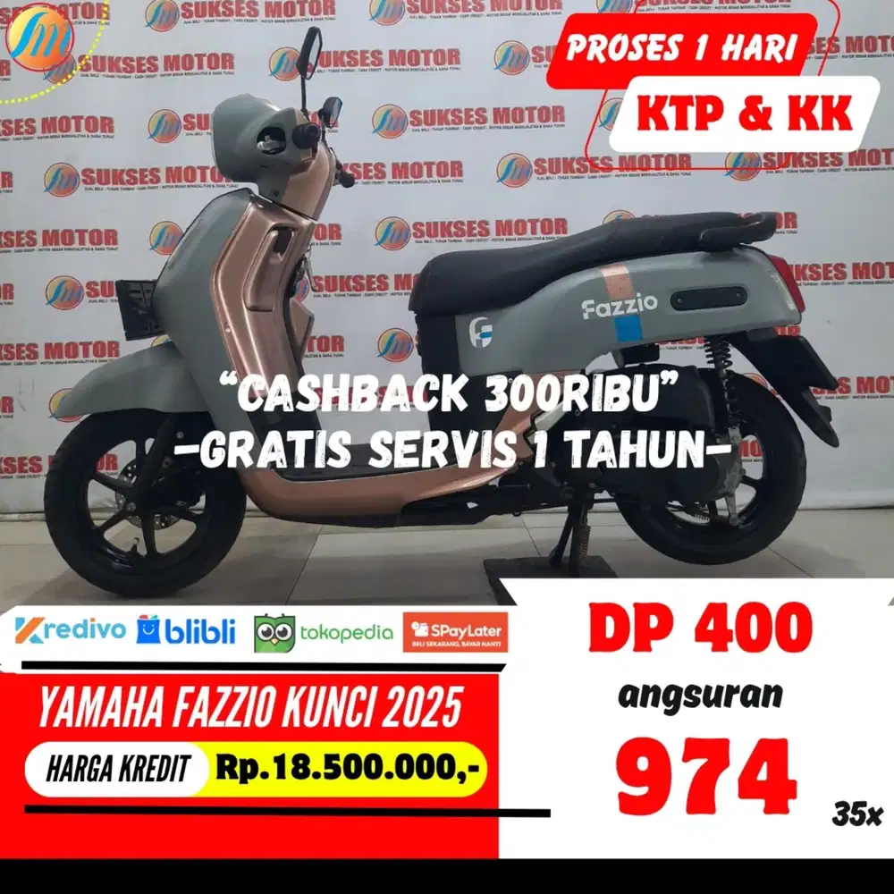 DP 400RIBU YAMAHA FAZZIO 2025 ANGSURAN SANGAT RINGAN BERGARANSI KTP KK