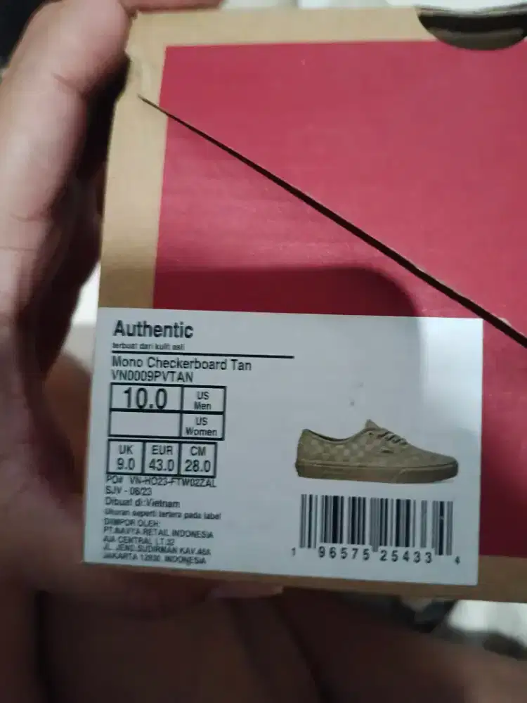 Vans checkboard tan
