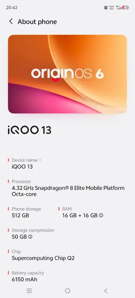 Iqoo 13 16+16 / 512