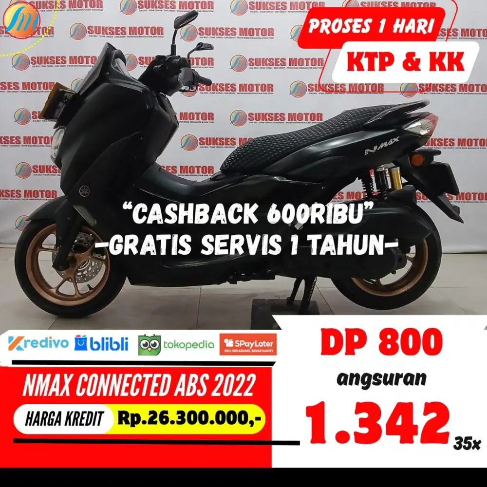 DP 800RIBU YAMAHA NMAX CONNECTED ABS 2022 ANGSURAN SANGAT TERJANGKAU