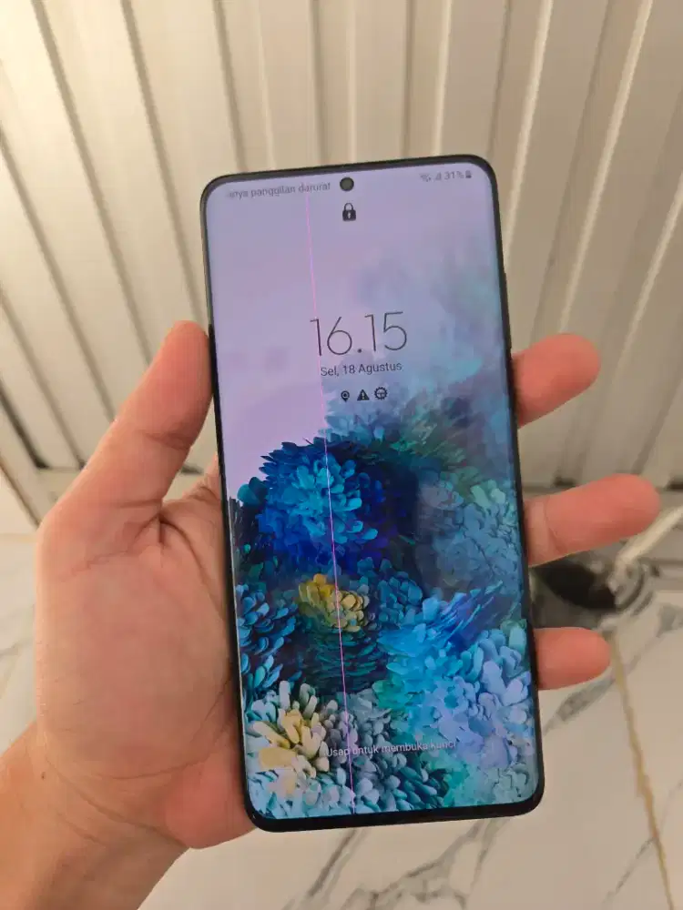 SAMSUNG S20 PLUS 8/128GB BLACK RESMI SEIN (-garis sehelai aja)