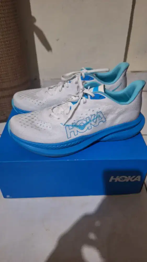 Hoka Mach 6 - White/Skyward Blue