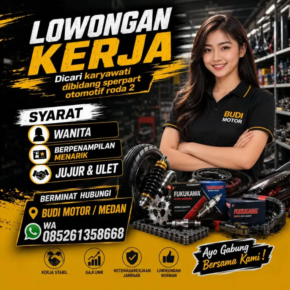 Dibutuhkan pegawai wanita