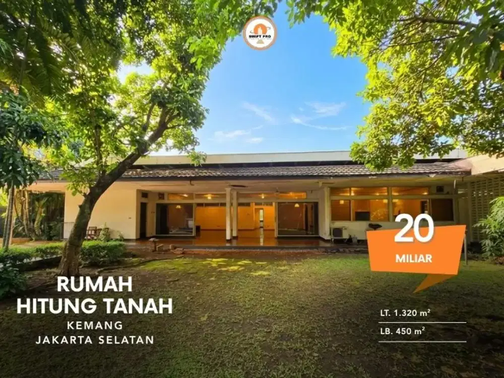 Dijual Rumah Hitung Tanah SHM 1 Lantai Kemang Dekat SCBD Sudirman