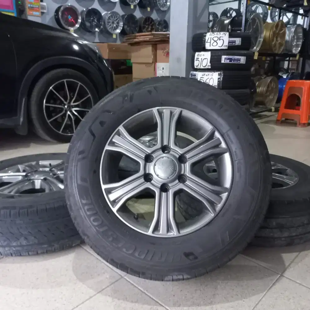 Velg hiace premio r16 6x130 sepaket ban bridgestone