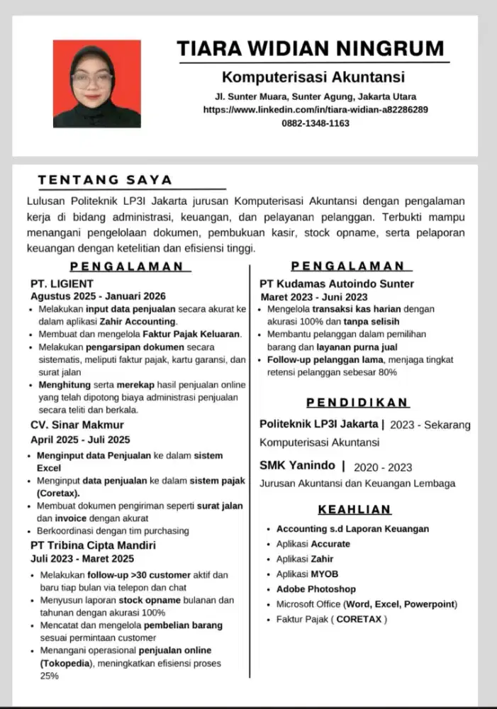 Mencari lowongan pekerjaan sebagai Administrasi, Accounting
