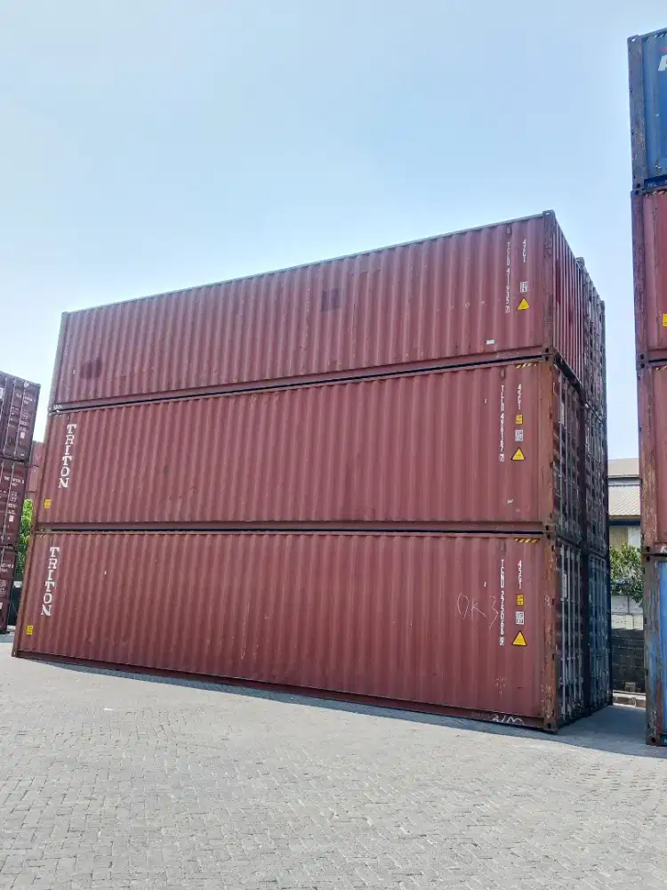 Container Second 40 feet ex import cargo worthy kondisi 70/80%