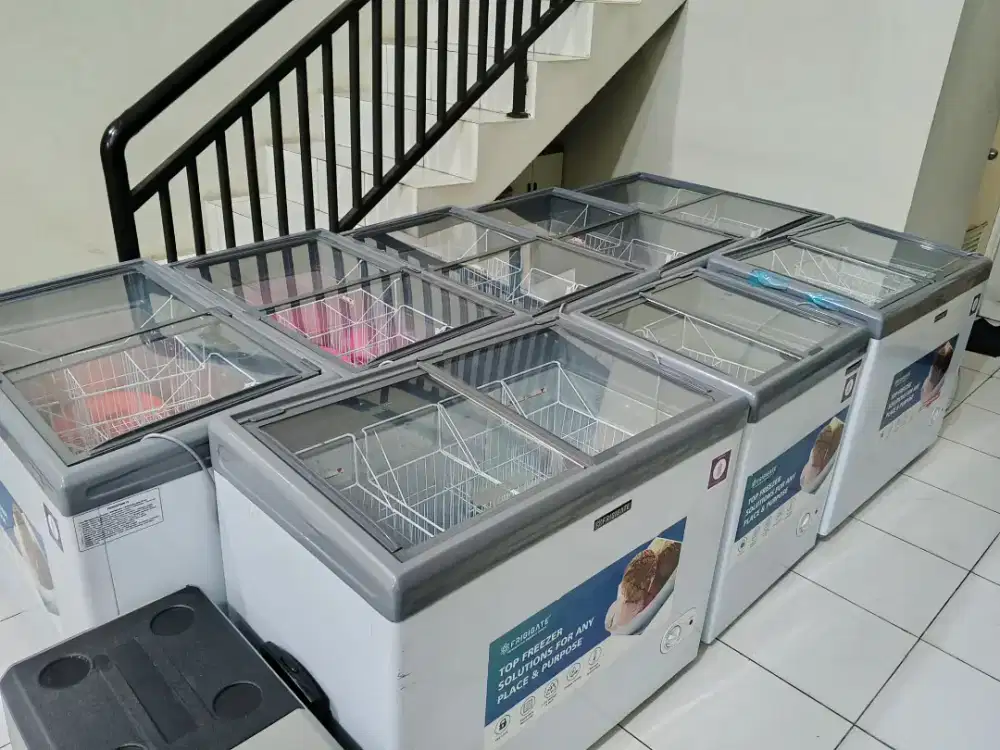 freezer 210L sliding kaca