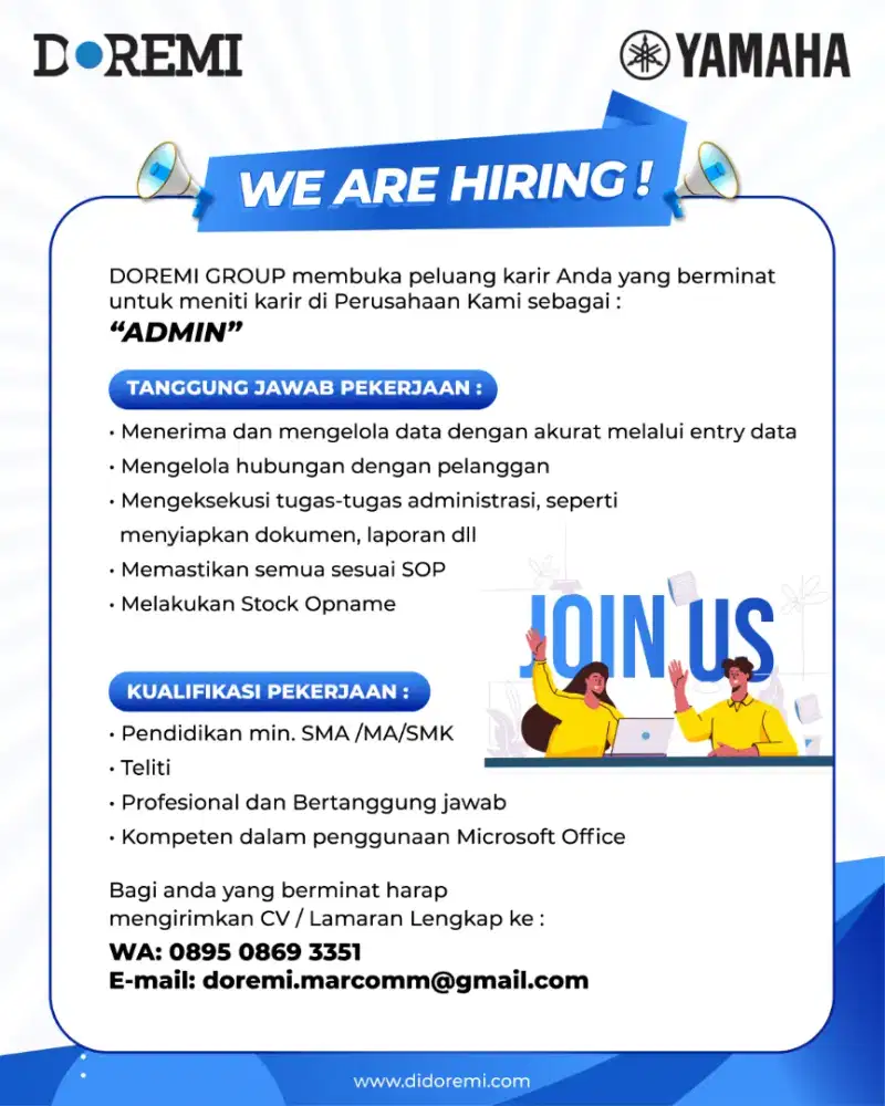 LOWONGAN KERJA STAFF