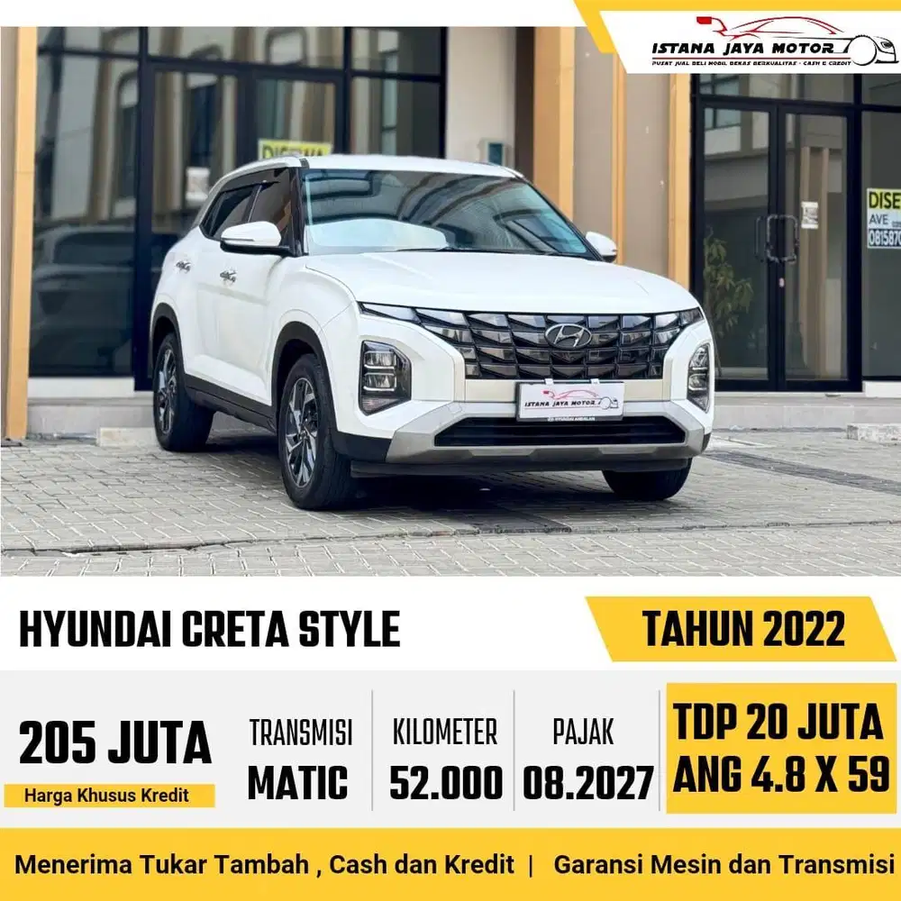 [DP MINIM] Hyundai Creta Style IVT NIK 2022 Putih