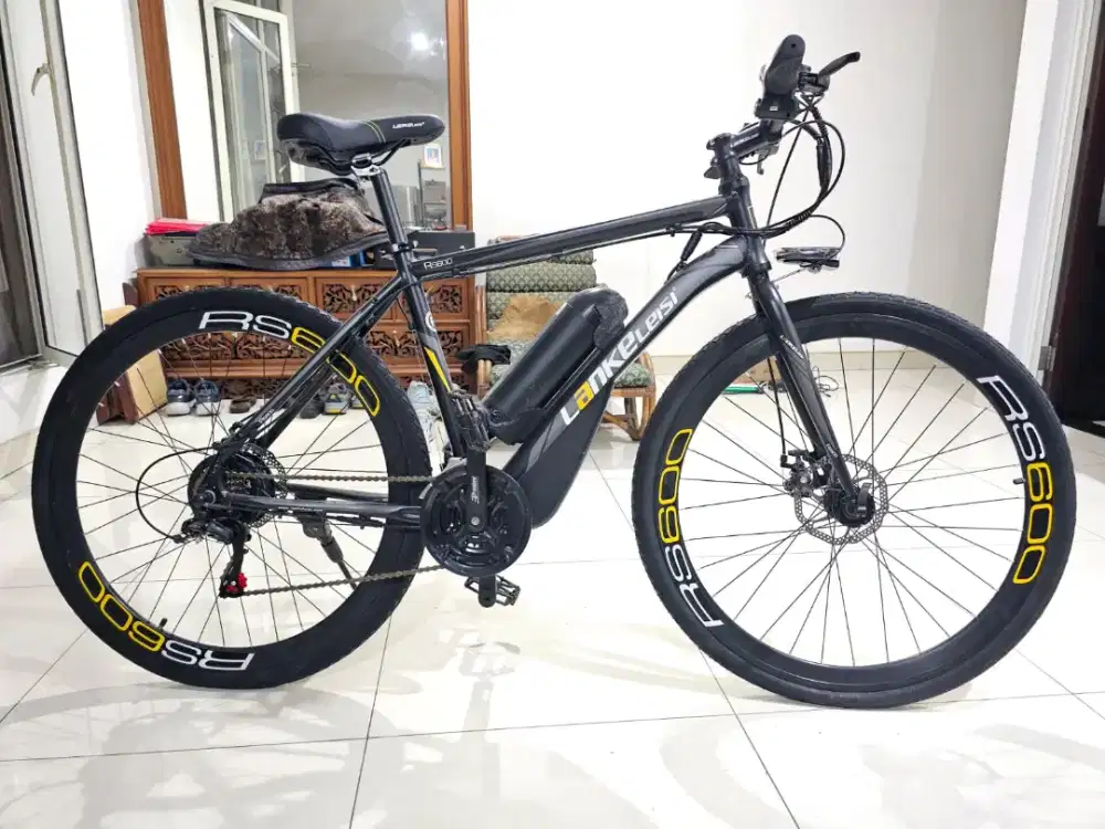Sepeda Listrik Lankeleisi RS600 36V 10.6Ah MTB Gunung
