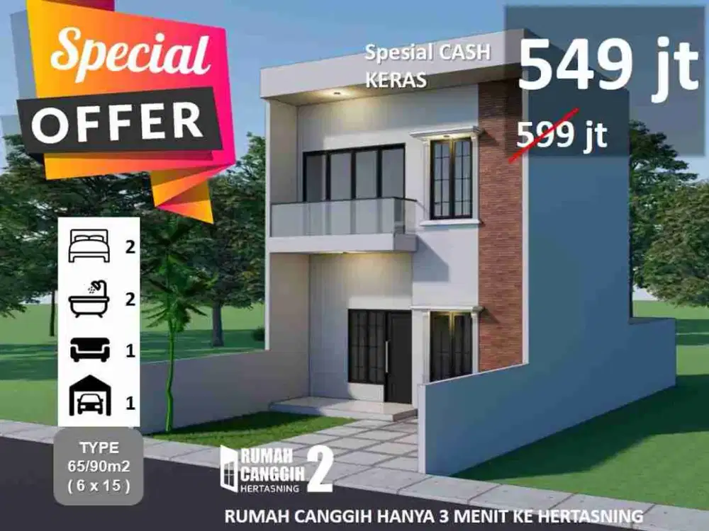 RUMAH MODERN 2 HERTASNING – LOKASI STRATEGIS, HARGA SPESIAL!