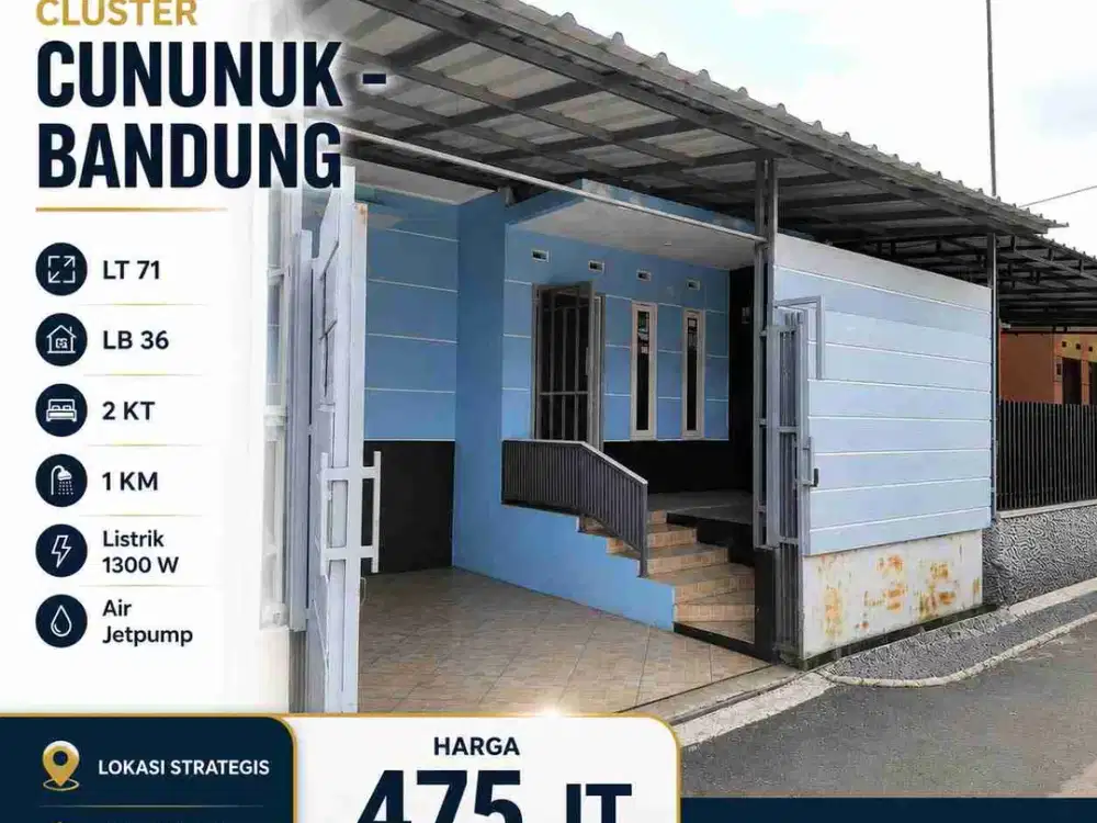 Rumah minimalis di Cluster Cinunuk, Cileunyi Bandung