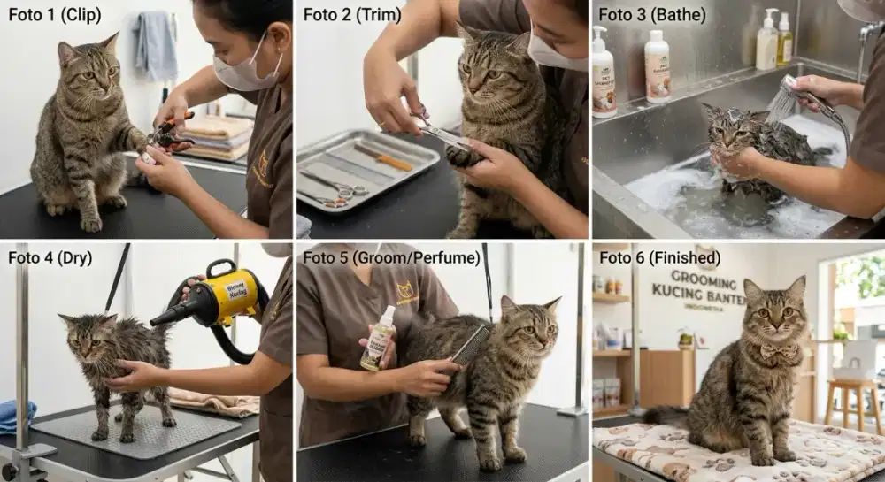 Jasa grooming kucing&anjing panggilan