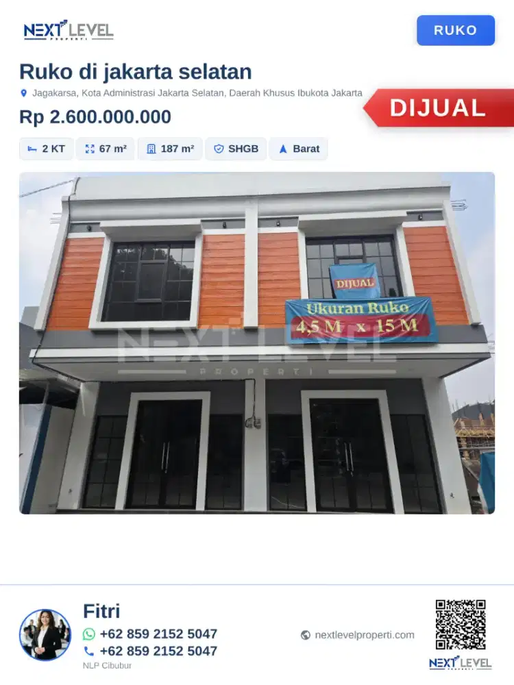 Ruko 2 lantai plus rooftop ready stock di jagakarsa jakarta selatan
