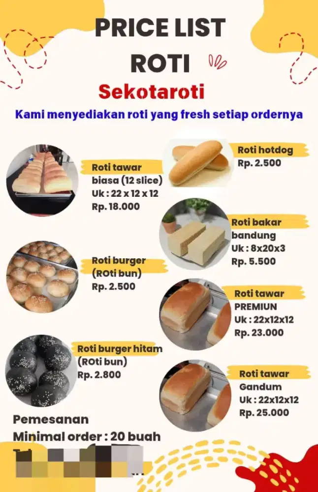 Roti Tawar Biasa dan Premium Cafe