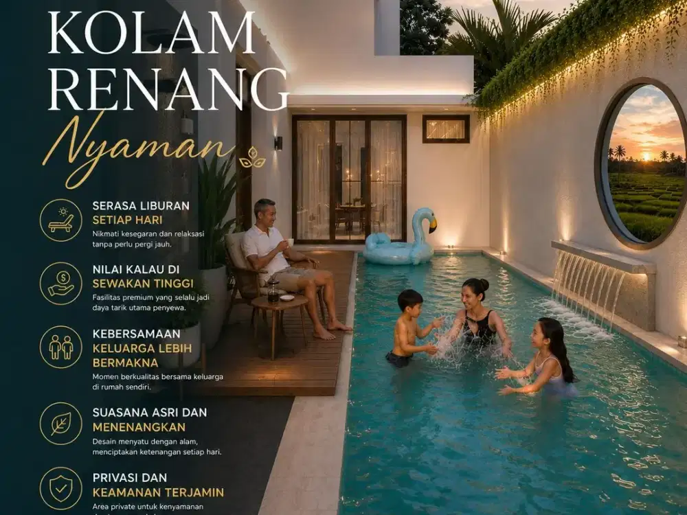 Miliki Hunian Dengan Kolam Pribadi di Jogja 2 Lantai Bonus Kitchen Set