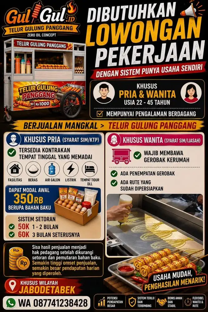 LOWONGAN TELUR GULUNG PANGGAL (MANGKAL)
