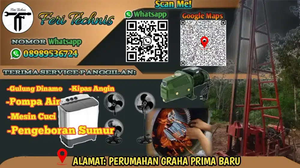Service mesin cuci , pompa air & pengeboran sumur