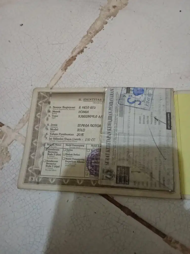 Di beat stater alus th 2015 BPKB, STNK HILANG