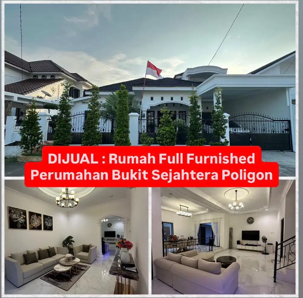 Dijual Cepat (TURUN HARGA) : Rumah Modern Klasik di Poligon