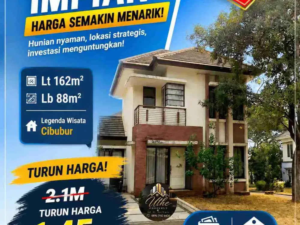TURUN HARGA BESAR! RUMAH MURAH DI LEGENDA WISATA CIBUBUR