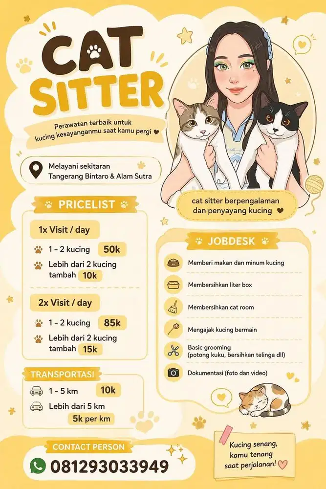 Jasa cat sitter
