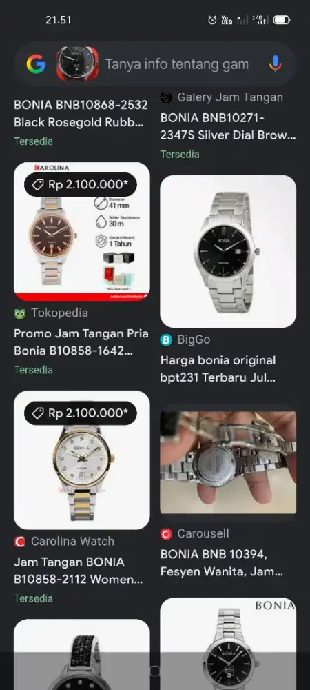 Jual jam tangan bonia cewek