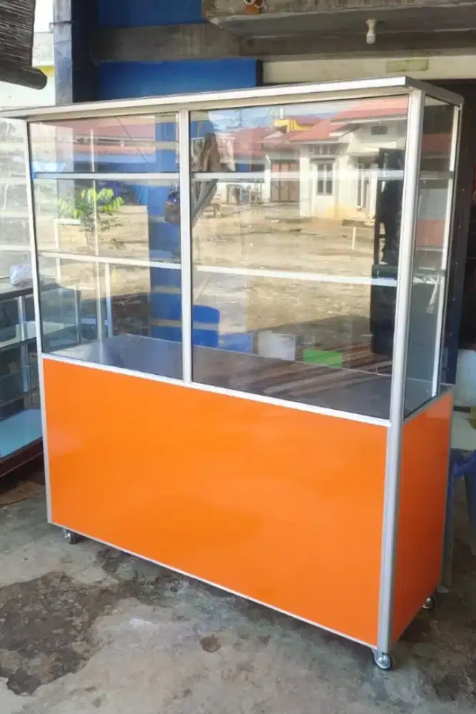 Dijual gerobak warung makan atau steling aluminium