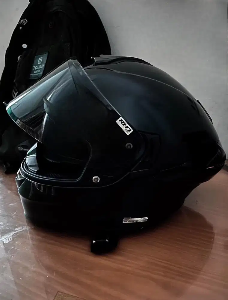 HELM FULLFACE NHK MARK 1 DOUBLE VISOR GLOSSY BLACK