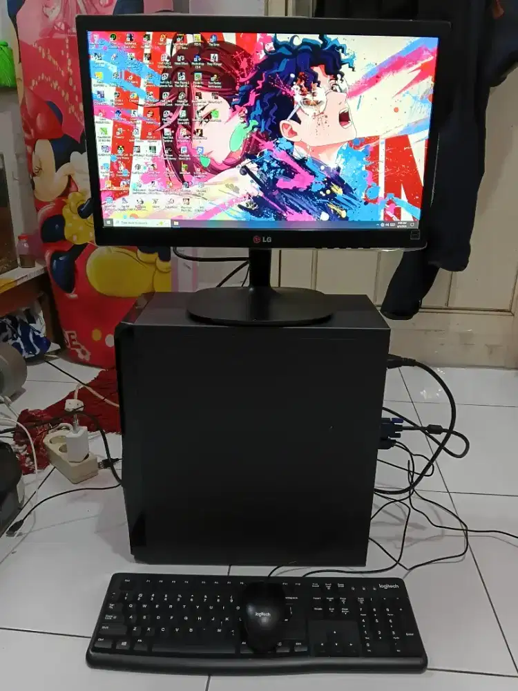 PC GAMING FULSET + LCD + RAM 8 GB + VGA 1 GB + HD 500 GB + GAMES APP