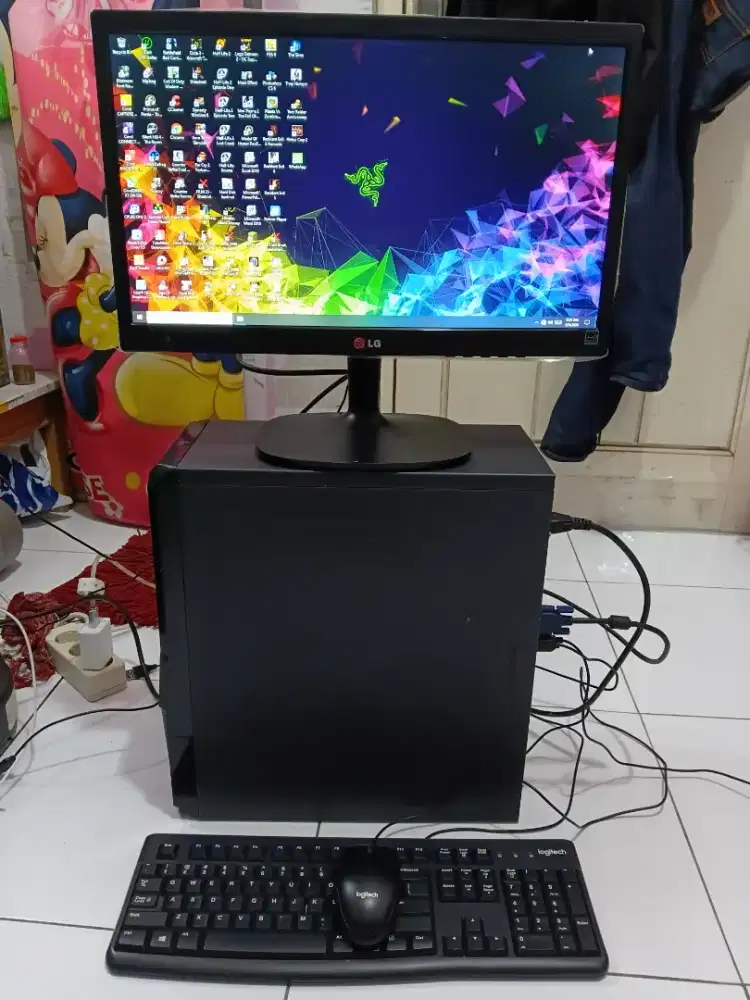 PC GAMING FULSET + LCD + RAM 8 GB + VGA 1 GB + HD 500 GB + GAMES APP