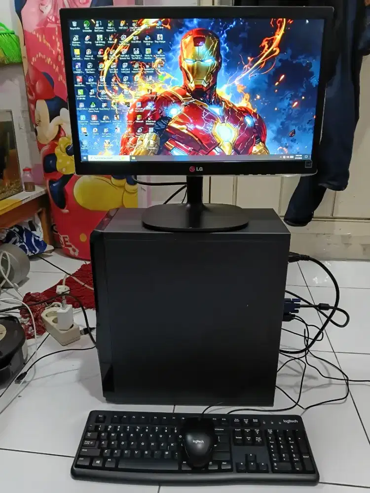 PC GAMING FULSET + LCD + RAM 8 GB + VGA 1 GB + HD 500 GB + GAMES APP