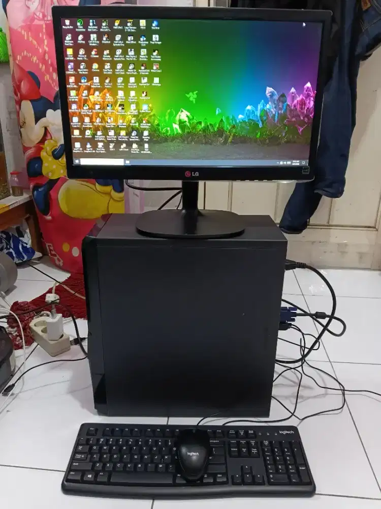 PC GAMING FULSET + LCD + RAM 8 GB + VGA 1 GB + HD 500 GB + GAMES APP