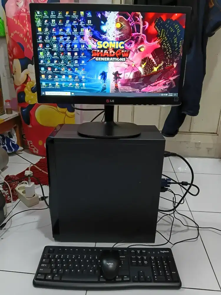 PC GAMING FULSET + LCD + RAM 8 GB + VGA 1 GB + HD 500 GB + GAMES APP