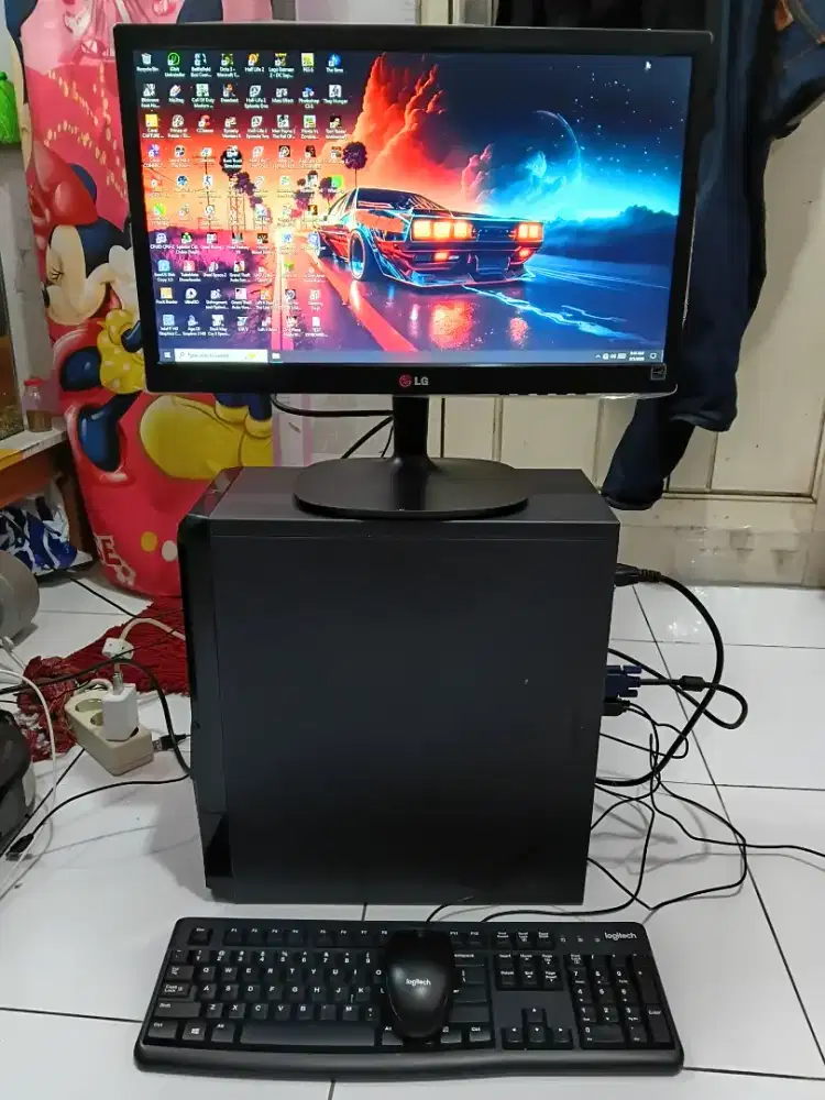 PC GAMING FULSET + LCD + RAM 8 GB + VGA 1 GB + HD 500 GB + GAMES APP