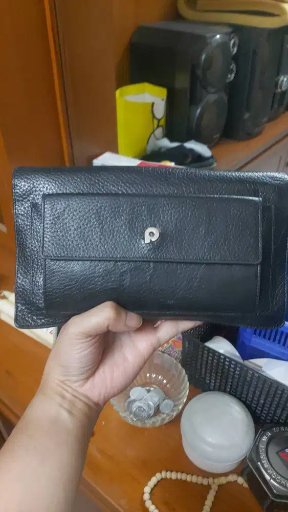 Dompet pappilon kulit warna hitam